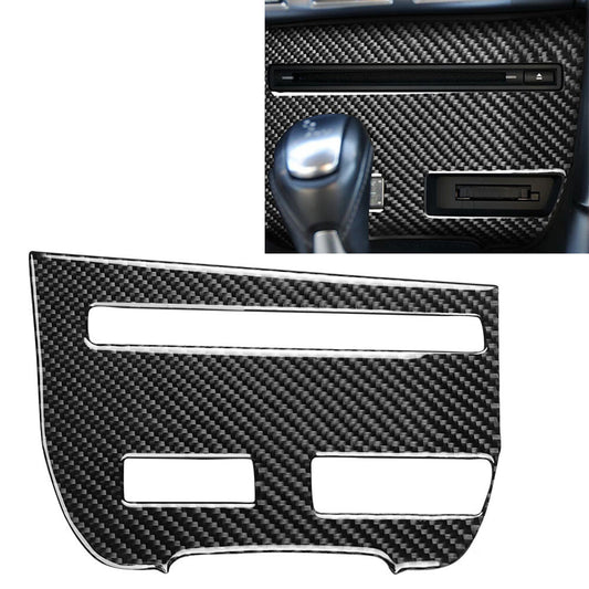 Central Console CD Panel Cover Trim for Nissan GTR R35 08-16 Carbon Fiber Black