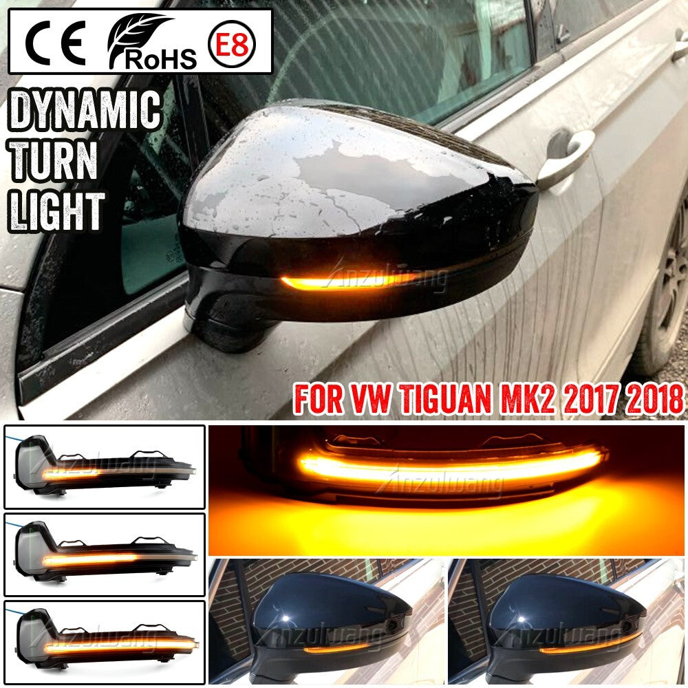 Dynamic Turn Signal Light for Volkswagen for VW for Tiguan MK2 2017-2019 Touareg MK3