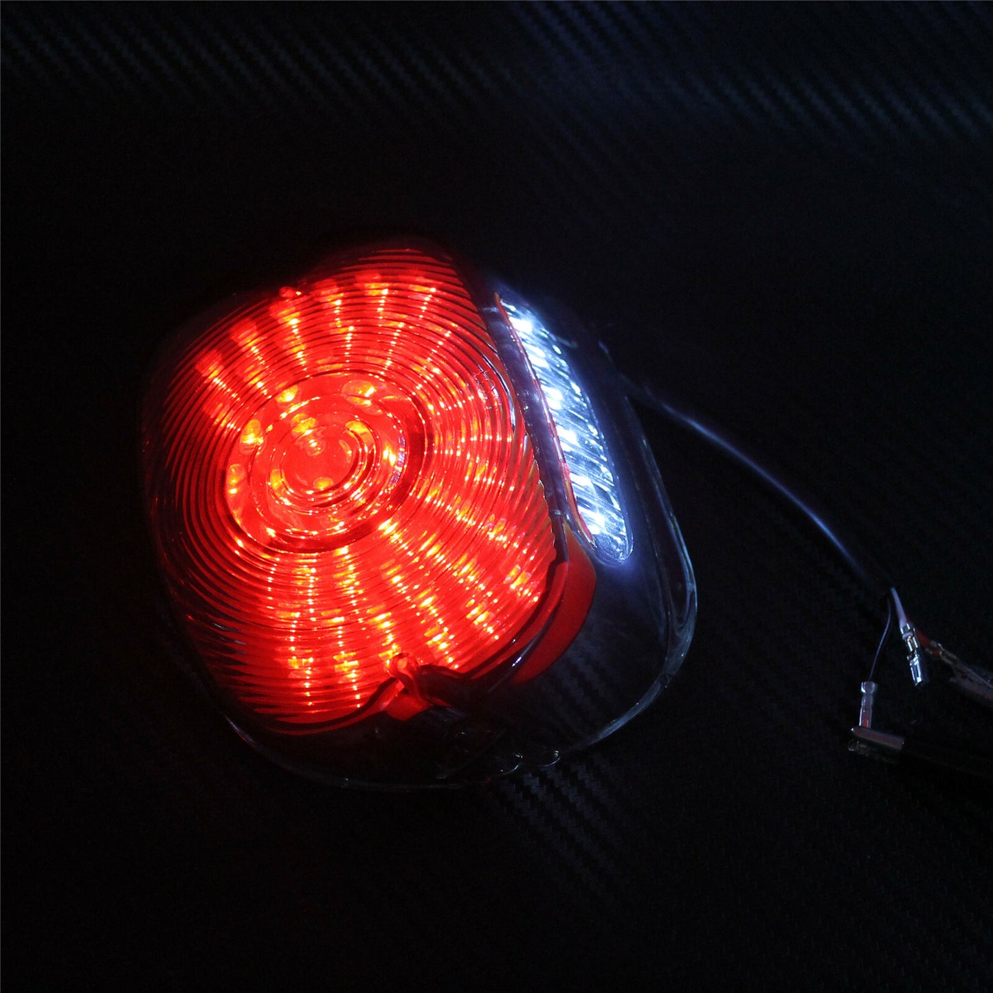 LED Running Brake Tail Light Red Lens Fit For Softail 1996-08 Sportster 99-07