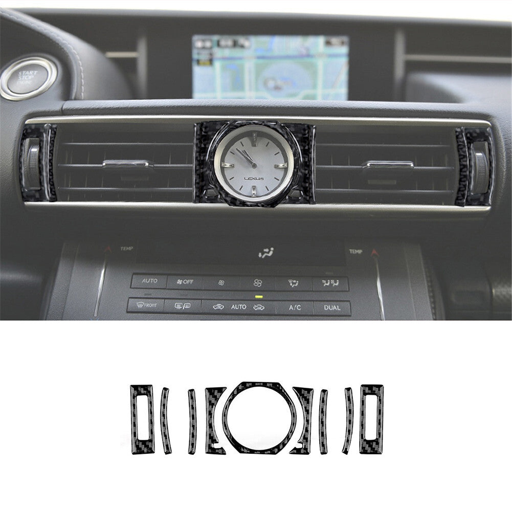 9X Carbon Fiber Center Vent Outer Cover Trim for Lexus RC300 350 200T 2015-2020