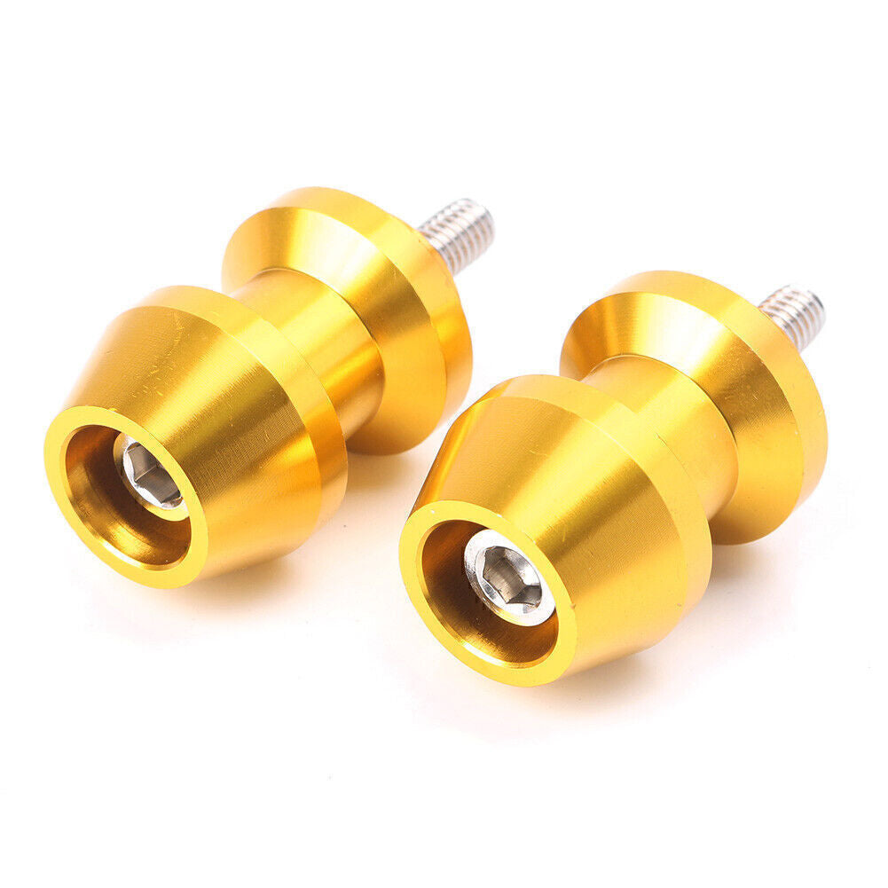 2x 6MM Swingarm Sliders Spools Fit for Yamaha R1 YZF-R1 /R6 YZF-R6 1998-2013 Gold