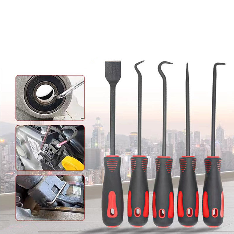 Car 5P O-rings Removal Hand Tool Oil Seal Precision Scraper Long Hook Pick Kit