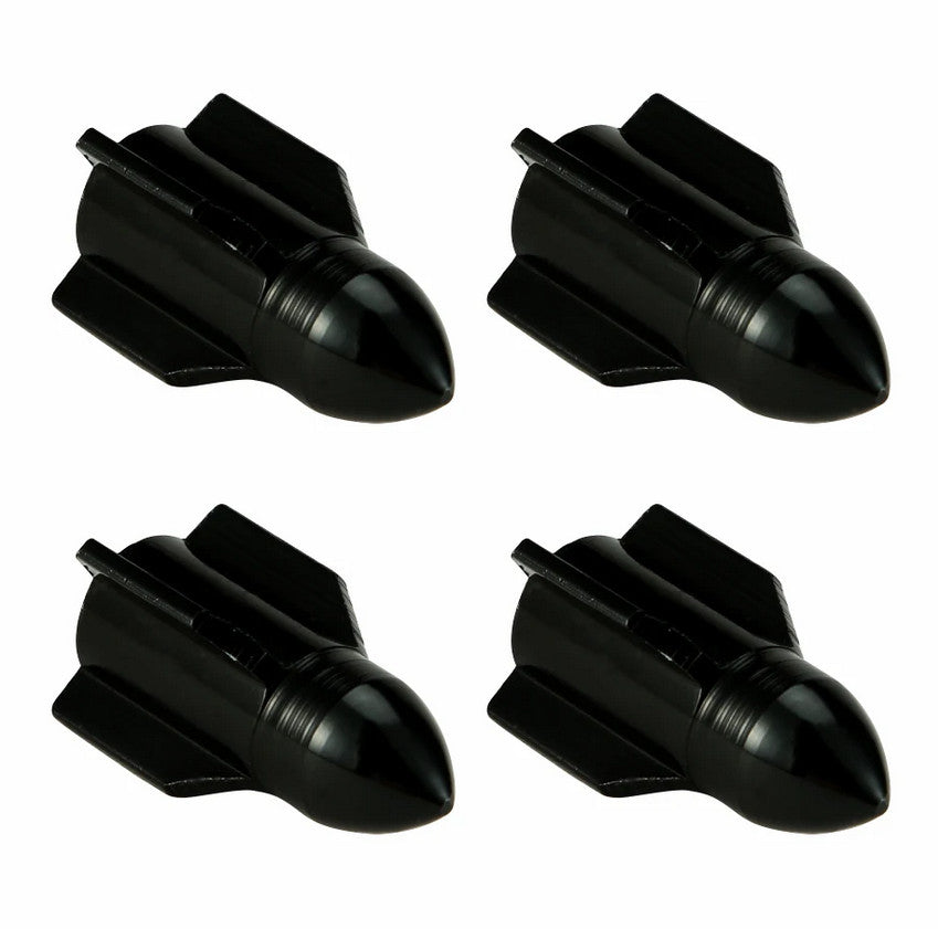 4-piece car tire valve cover rod air dust cover dustproof black rocket for Honda for Suzuki