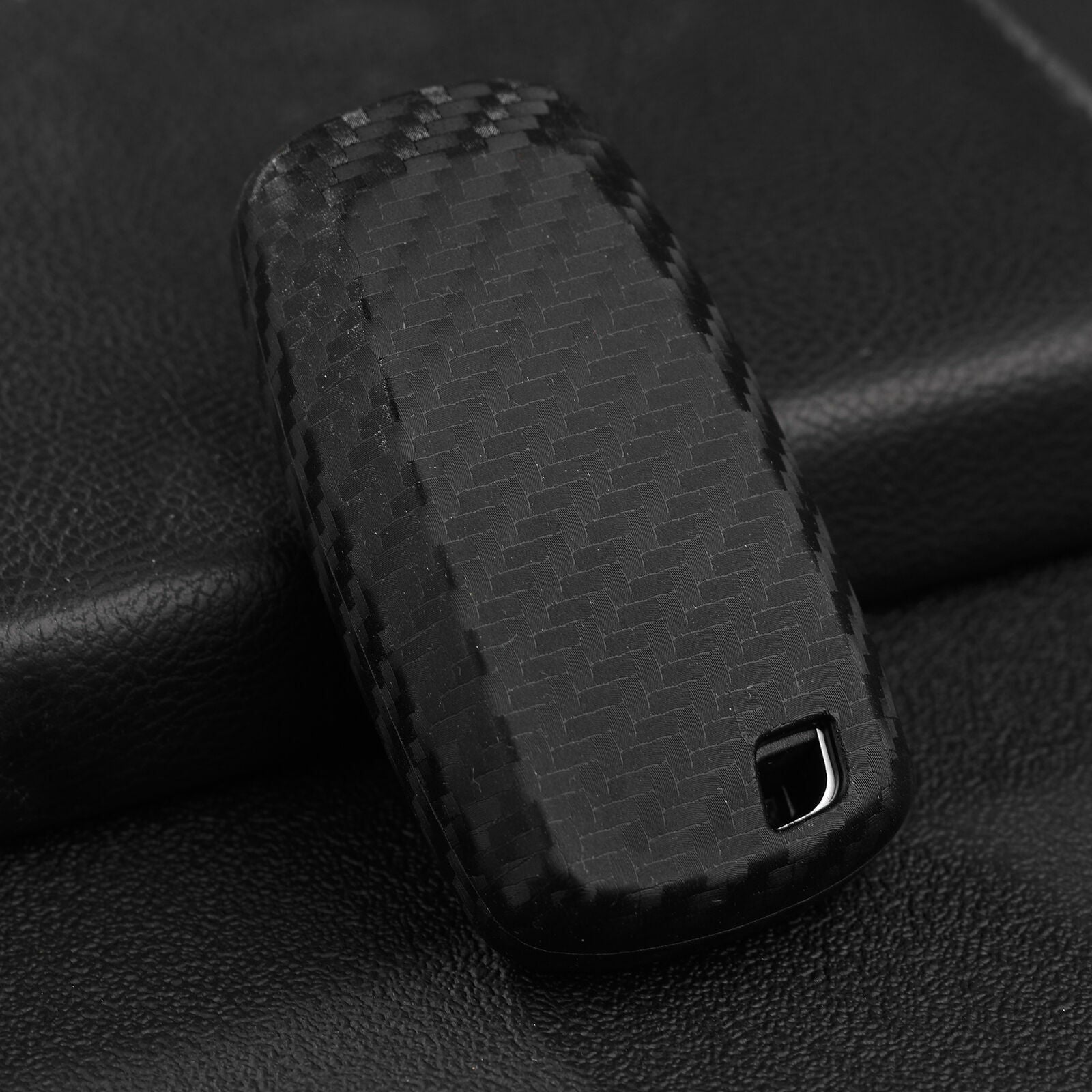 Carbon Fiber for Smart Key Fob Case Cover Chain for Ford Fusion F150 Explorer Mondeo