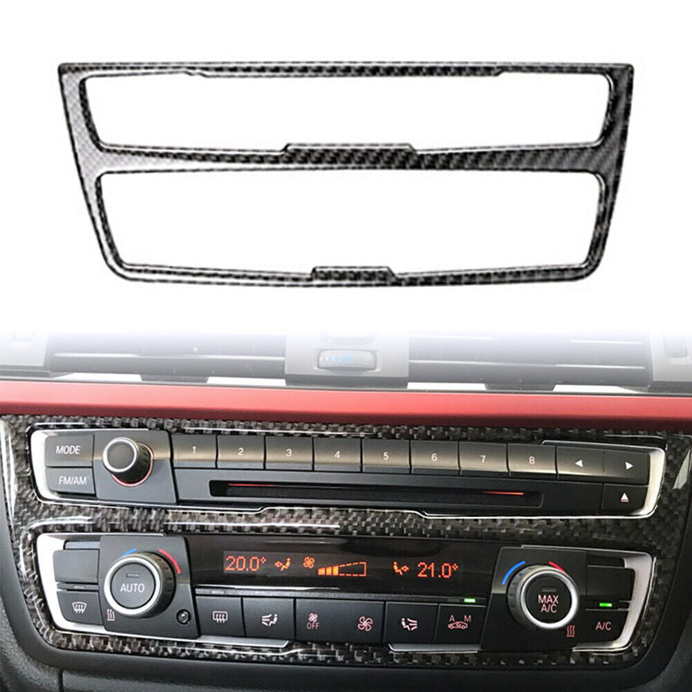 Air Condition Media Control Panel Trims Carbon Fiber for BMW 3 4 Series F30 F33