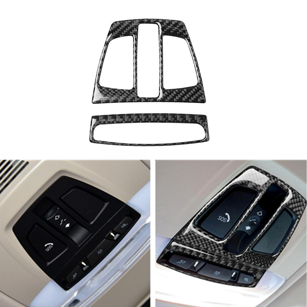 Carbon Fiber Reading Light Panel Frame Trim Cover for BMW F20 F30 F34 F32 X5