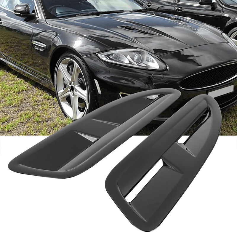 Car Plastic Bonnet Vents Glossy Black for Jaguar XKR/XK8 Front Hood Scoop Vents