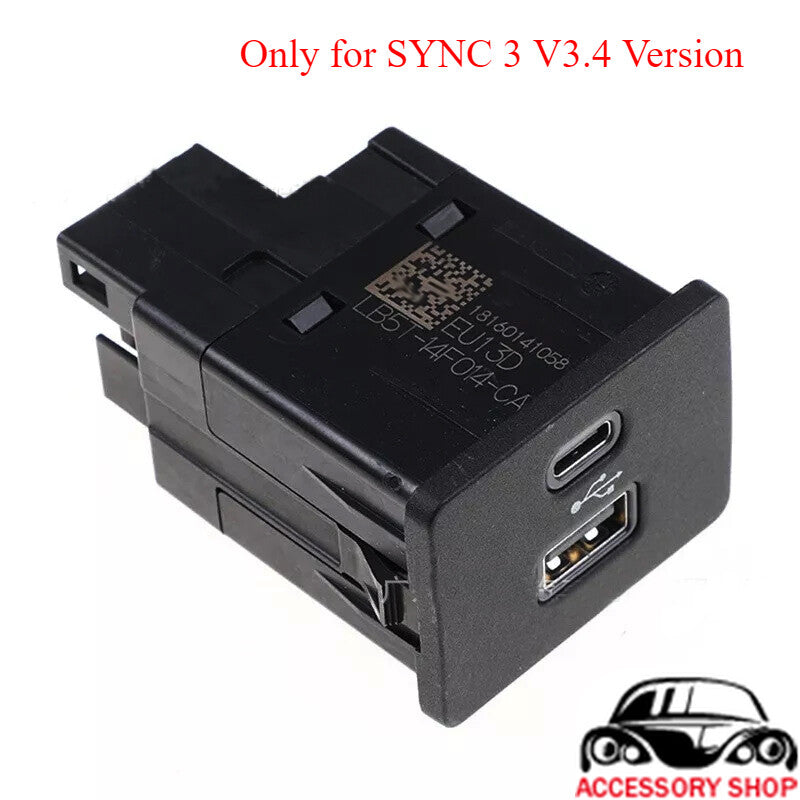 Dual USB interface module with C+USB interface suitable for original equipment manufacturer for Ford Escape Sync3 V3.4