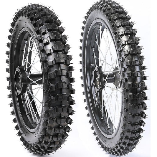 70/100-17 inch front + 90/100-14 inch rear rim tire grooves for Apollo 110 bicycle (125cc/150cc).
