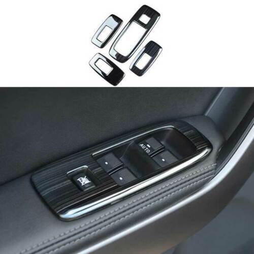 for Ford Ranger 2015-2023 Black Titanium Window Lift Panel Switch Cover Trim 4PC