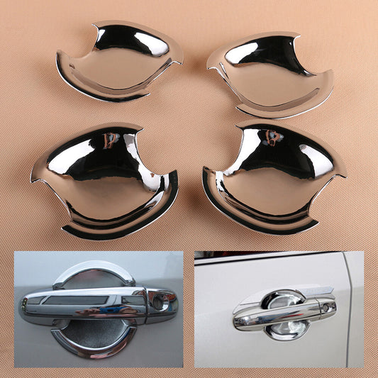 4 Door Handle Cup Bowl Bezel Cover Trim Chrome Fit for Toyota for Camry 2012 - 2014