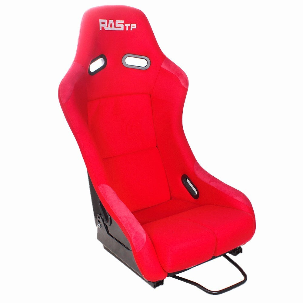 Red 1 X Universal Racing Adjustable Bucket Reclinable Seats  Slider Rail