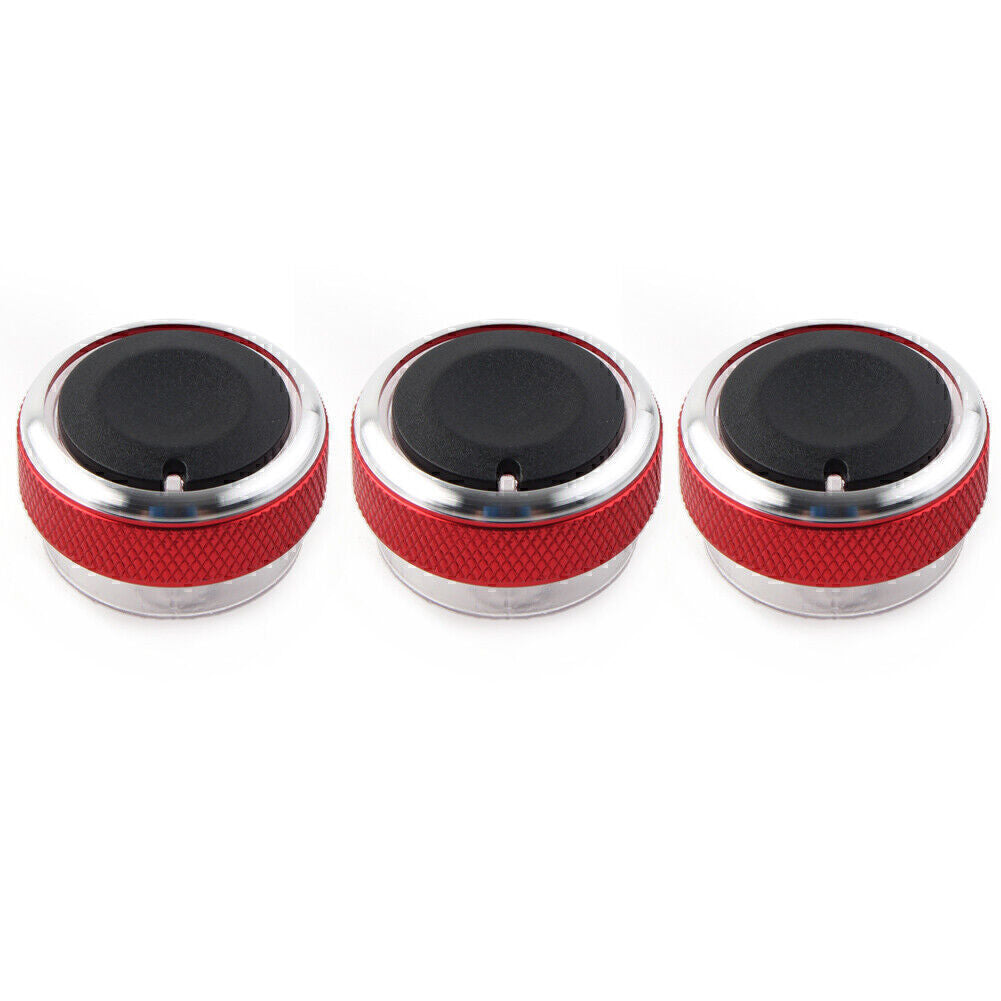 3x Air Conditioner Switch Knob Button Red for Ford Focus MK2 MK3 Mondeo C/S-max