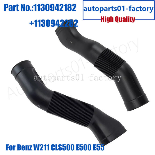 1Pair LR Front Air Cleaner Intake Hoses for Benz W211 CLS500 E500 E55 2003-2006