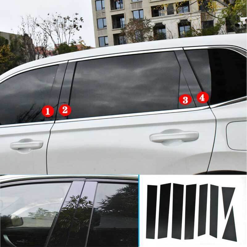 for Honda CR-V 2023-2024 8pc Black Pillar Posts Set Door Trim Piano Cover Kit
