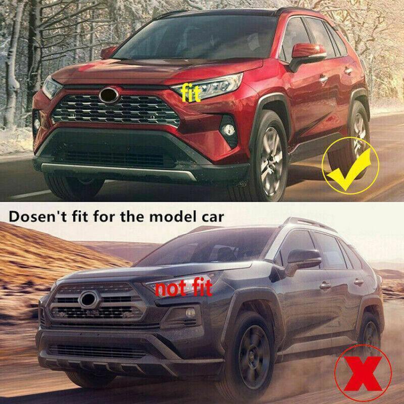 for Toyota RAV4 19-2023 RedCarbon Fiber Front Center Hood Grille Grill Trim 2X