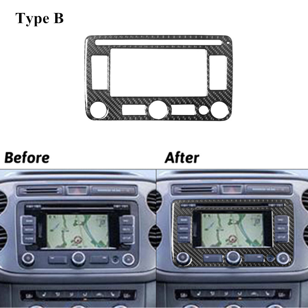 Carbon Fiber Radio With Navigation Trim for Volkswagen for Tiguan 2013-2017 TypeB