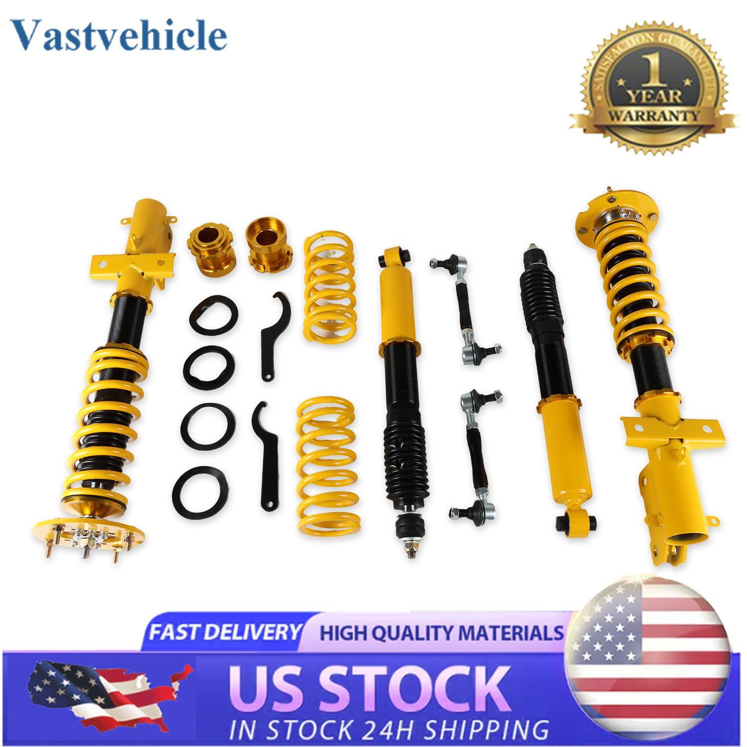 4pcs Coilover Adj. Height Struts Suspension Springs for Ford for Mustang 2005-2014