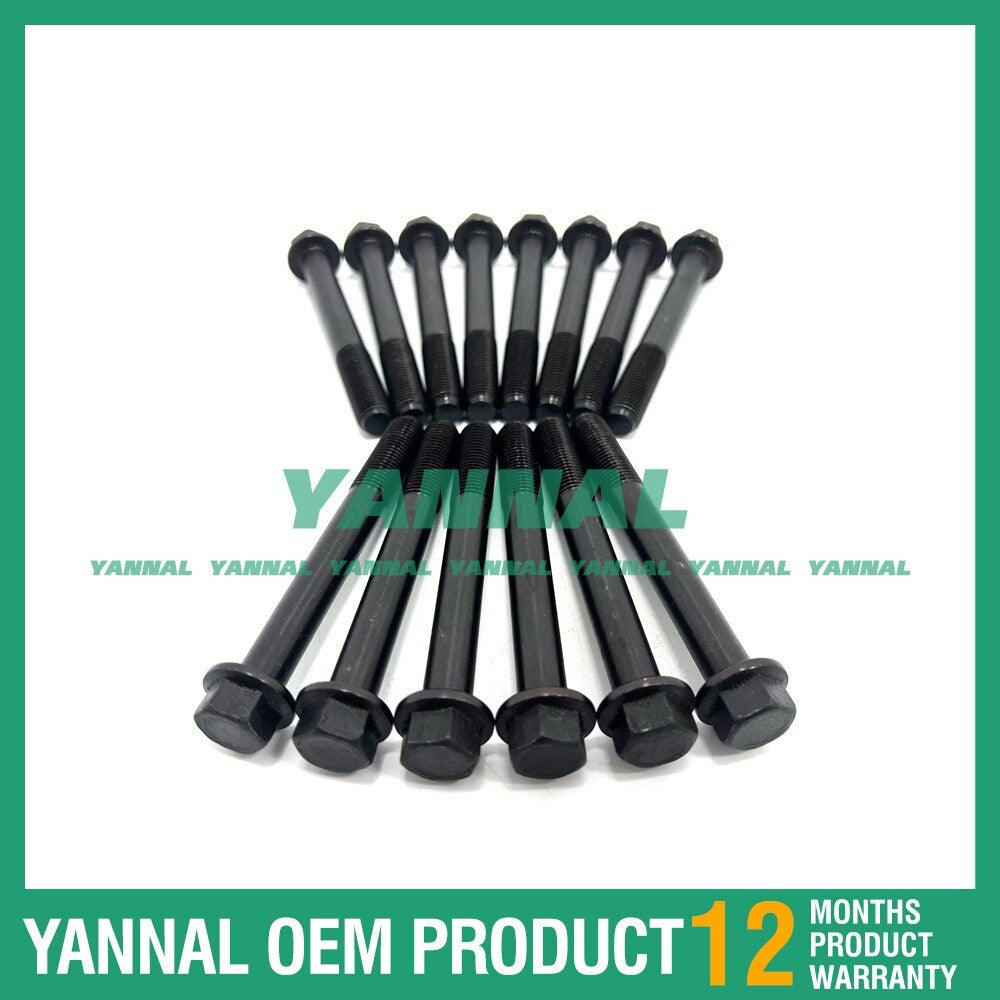 14-piece D750 cylinder head bolt set for Kubota XB-1 750 B7100HST B7100 tractors