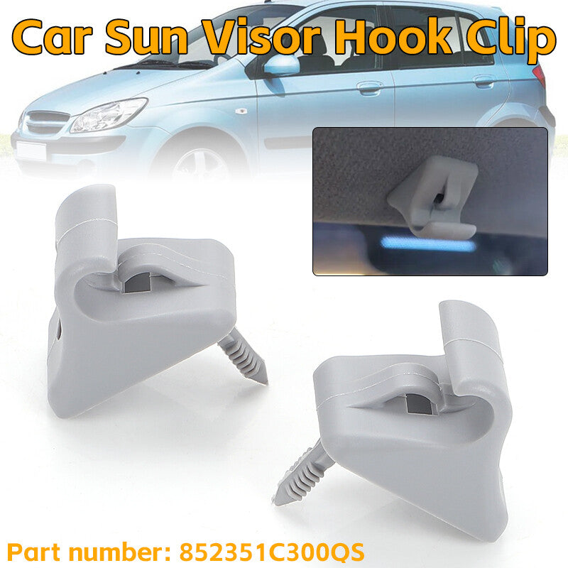 2x Inside Sun Visor Clip Clamp Gray 852351C300QS for Hyundai Getz 2002-2011 New