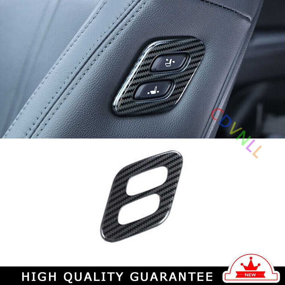 Car Inner for Seat Adjustment Button Cover Trim 1 for Kia K5 2021-2022 Carbon Fiber