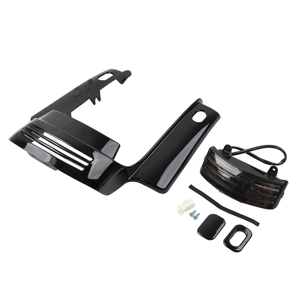 Rear Mudguard Fascia Extension Filler W/ Light for Harley Street Road Glide