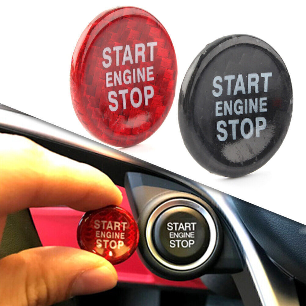 Carbon fiber Car ignition start button sticker Fit for Alfa Romeo Giulia for Stelvio