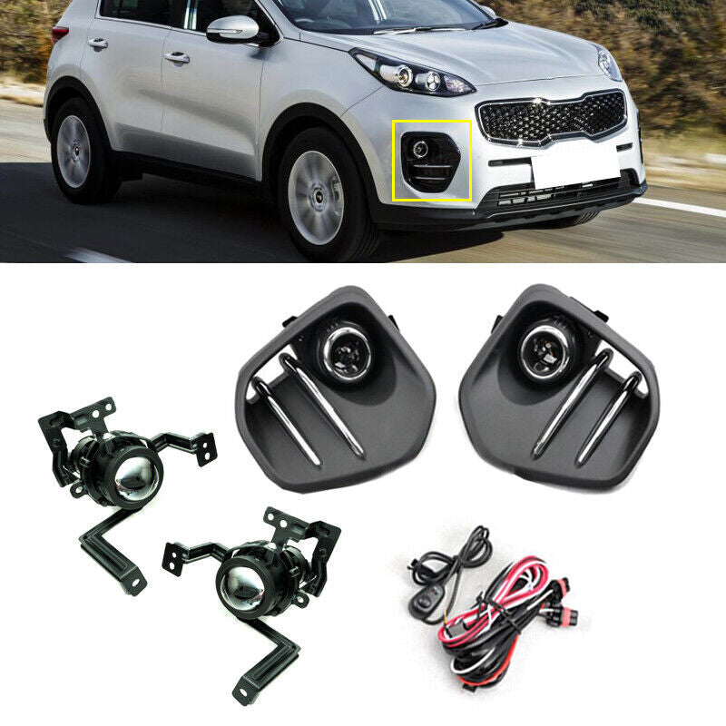 1 Set Headlight Fog Light Daytime Running Lights for Kia Sportage KX5 2016-2019
