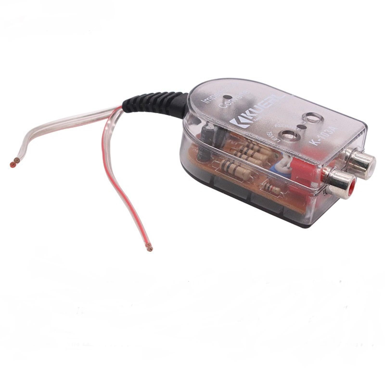 Car Stereo Radio Speaker High To Low RCA Line Audio Converter Impedance Output