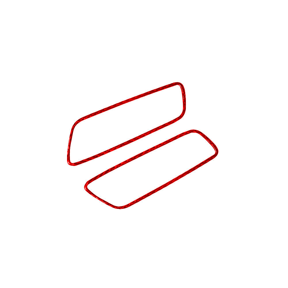 2X Red Carbon Fiber Defroster Vent Trim Panel for Audi Q5 2009-2017