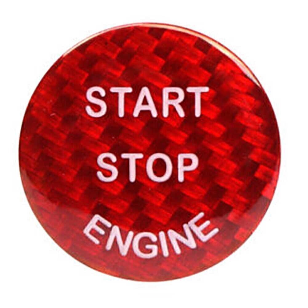 Start Button Cover Trim for BMW E-Chassis X5 X6 E70 E71 E90 E60 Carbon Fiber Red