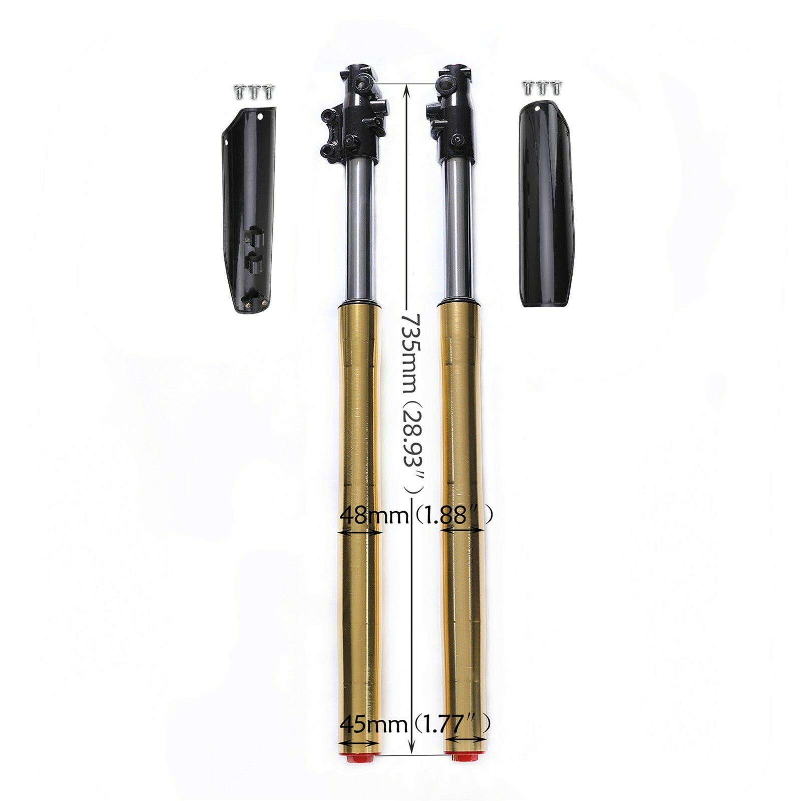 14-inch and 12-inch wheels, 60/100-14 and 80/100-12 front forks and swingarms, KLX110, TTR110, CRF50, XR70