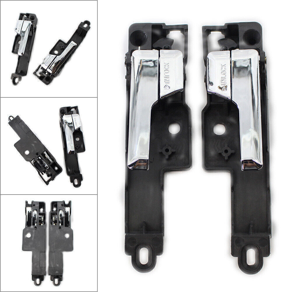 2x Chrome Interior Door Handle Front Left  Right Set for Ford Fusion 2006-2012