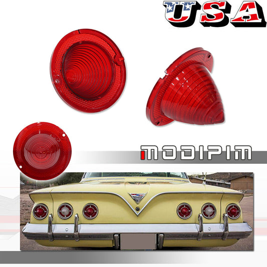 Suitable for 1960-1961 Impala for Chevrolet El Camino taillights, taillight lens guide script (pair).