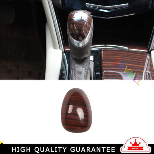 Inner Gear Shift Knob Head Cover Trim for Cadillac XTS 2013-2017 Red Wood Grain