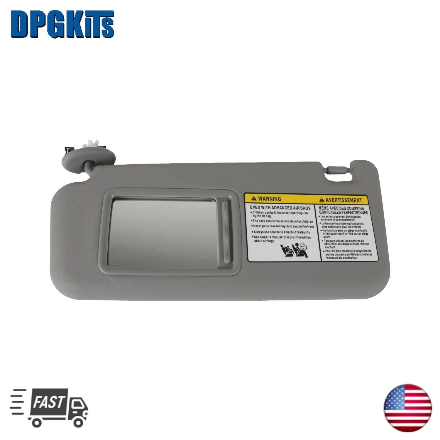 Driver Left Side Sun Visor with Mirror for 2006-2012 for Toyota RAV4 7432042501B2