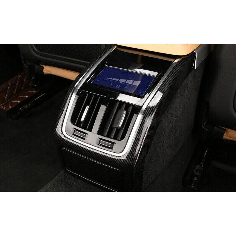 for Volvo S90 2017-2022 Carbon Fiber ABS Rear Air Outlet Vent Frame cover Trim2