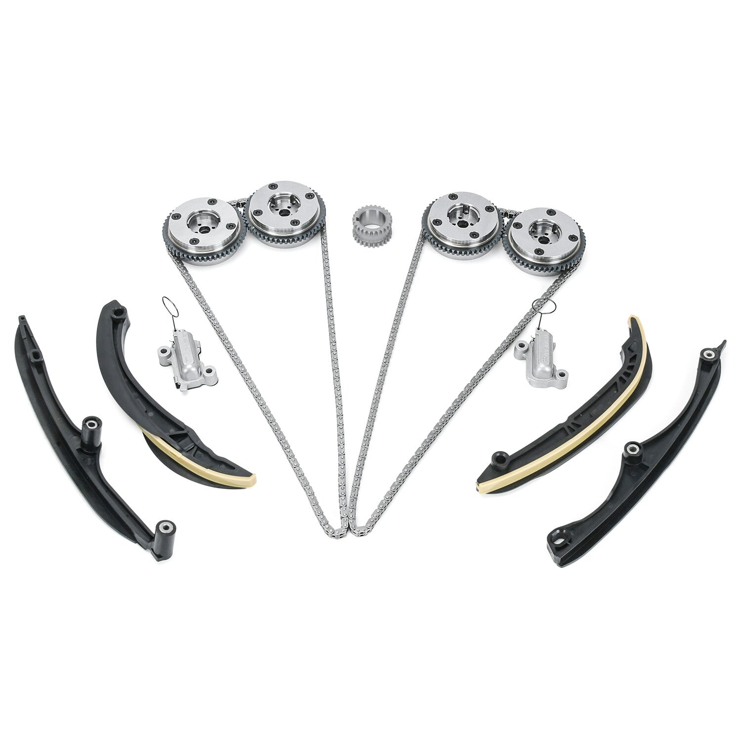 For 17-24 for Ford F150 3.5L Ecoboost Engine Timing Chain Kit LH+RH Tensioner Guide