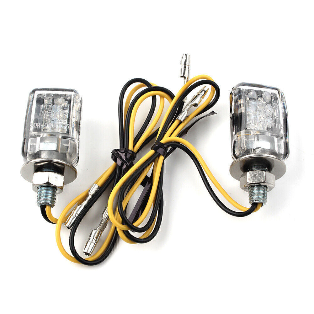 LED Turn Signal Indicator Amber Light Warning Blinker Lamp Universal Motorcycle