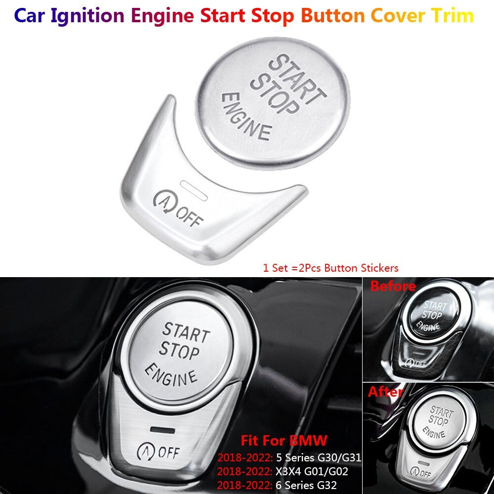 for BMW 5 Series X3 X4 G30 G31 G01 G02 2018 Car Ignition Start Stop Switch Cover