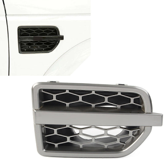 Gray Front Grille Air Intake Fender Vent Grill for Land Rover LR4 2010-16 Right