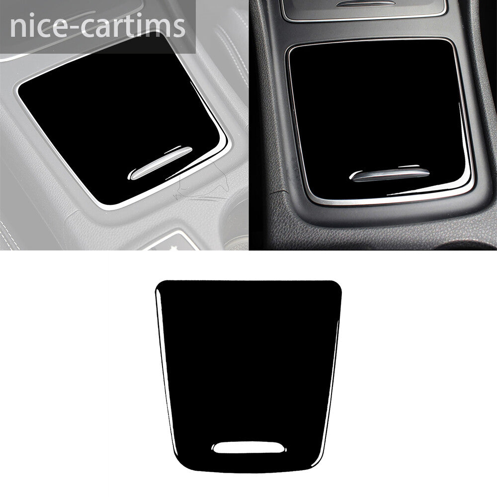 Gloss Black Central Control Storage Box Trim for Benz A GLA CLA Class W176 13-19