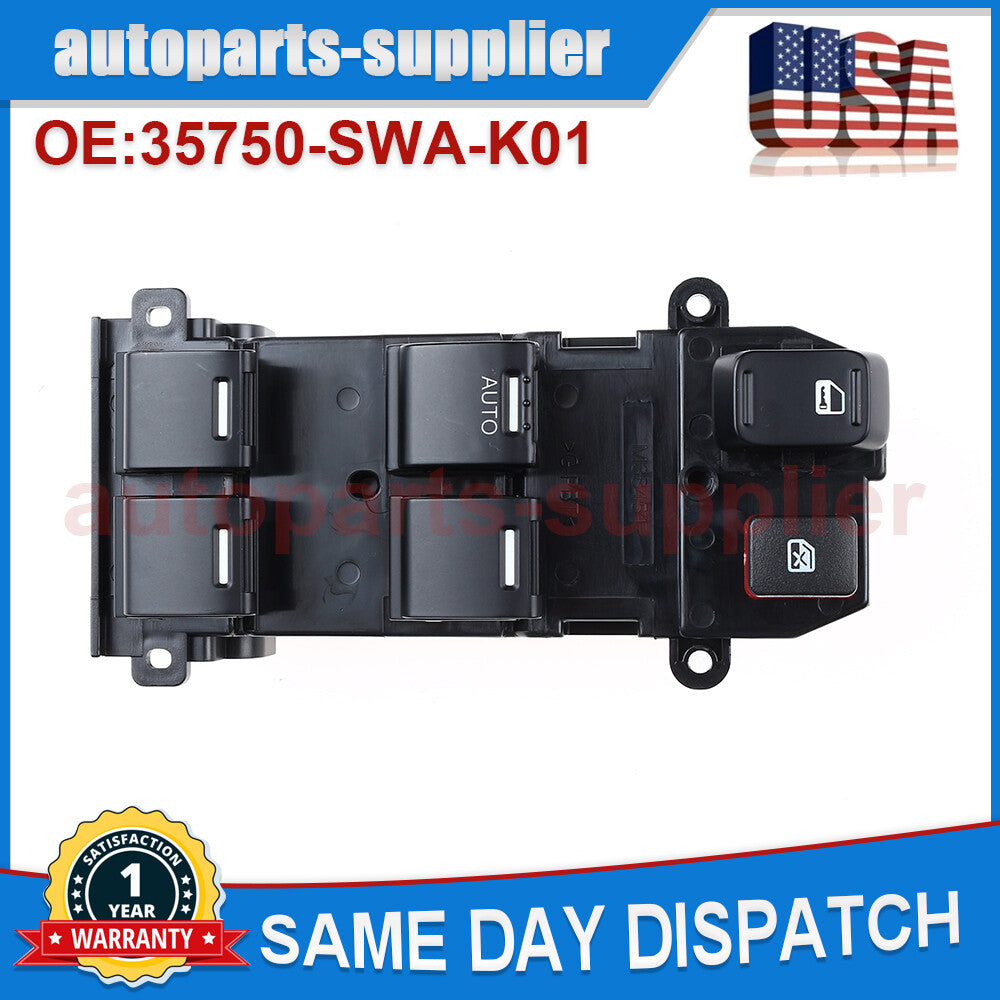 Power Window Master control switch left 35750-SWA-K01 for 2007-2011 for Honda CR-V