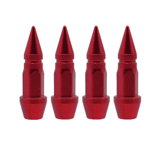 4-piece car tire valve cover rod air dust cover dustproof blue rocket for Mitsubishi