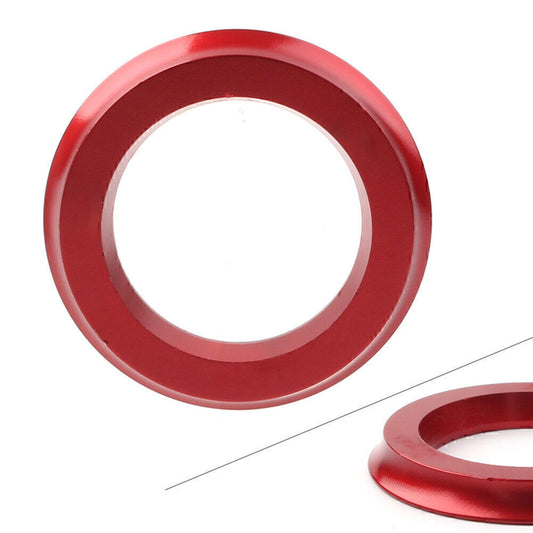 Motorcycle Alloy Ignition Key Switch Ring Cover Key Hole Circle Cap Cover Red UK