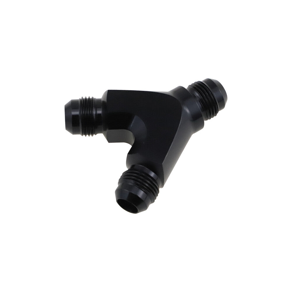 Black 8AN Y Block Fuel Y Connector Coupler 8/8/8 T -8/-8/-8 Adapter