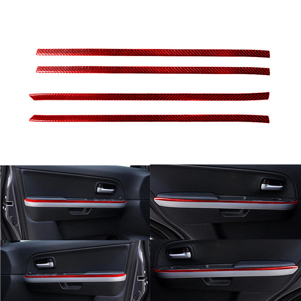 4Pcs for Suzuki Grand Vitara 2006-2013 Carbon Fiber Door Panel Decoration Trim