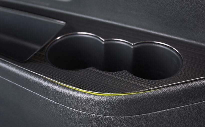 18-21 Rear Drinking Glass Panel Cover Trim Black Steel for Volkswagen Atlas