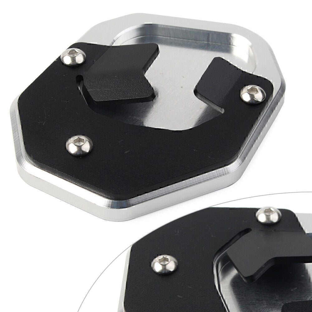 Silver Side Stand Extension Kickstand Enlarger Plate Fit for YAMAHA Tenere 700 2019