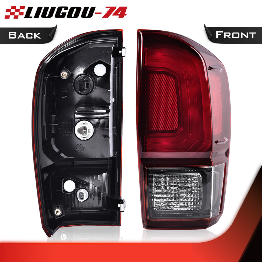 A pair of red taillights and brake lights are suitable for 2016-2022 for Toyota Tacoma TRD style.